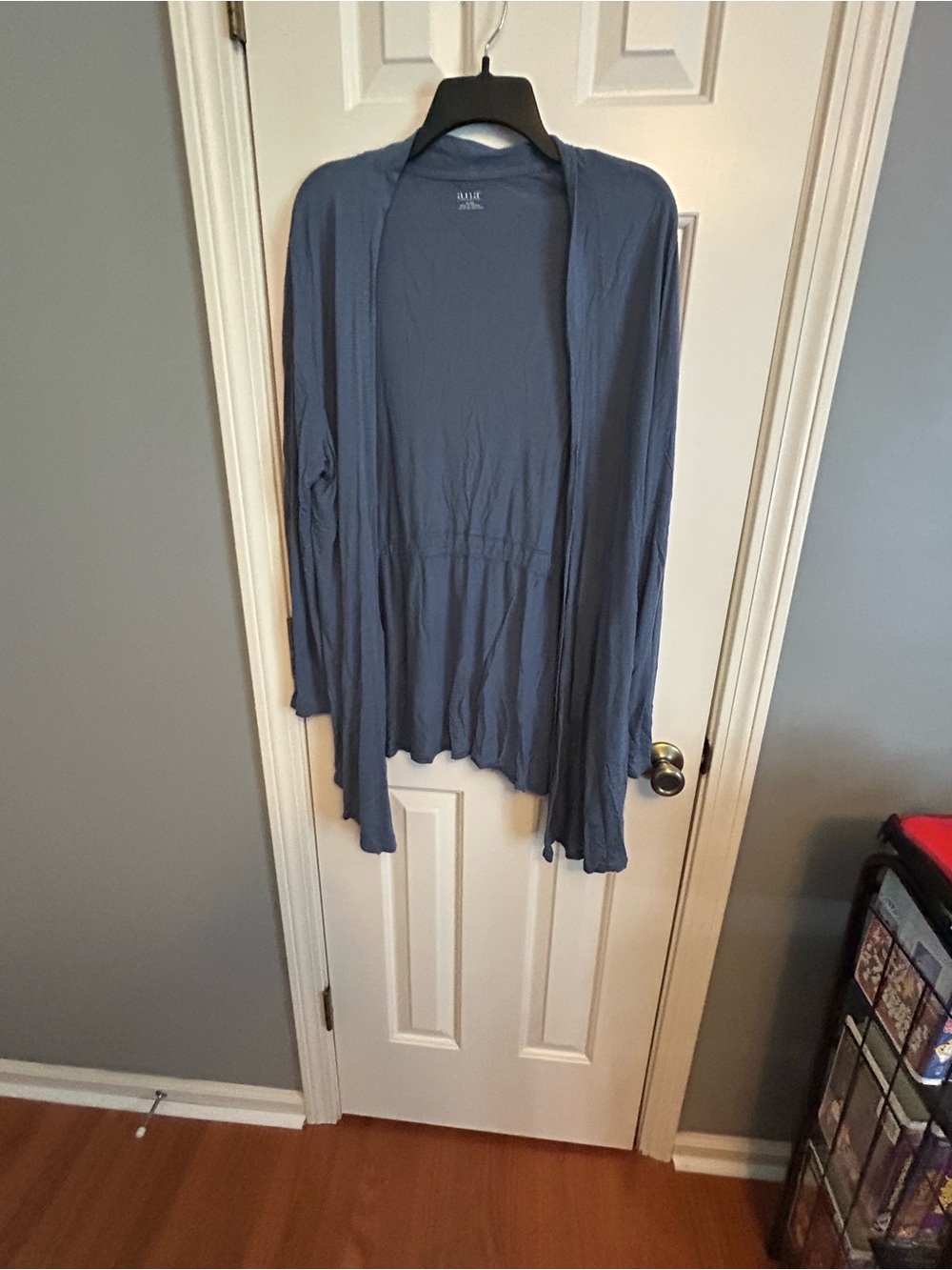 a.n.a Lightweight Slate Blue Open-Front Cardigan
